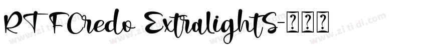 RTFCredo ExtraLightS字体转换